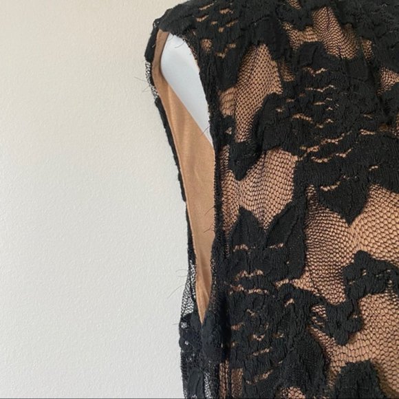 Rebecca Taylor Floral Lace Black Dress Size 6 - Picture 7 of 16